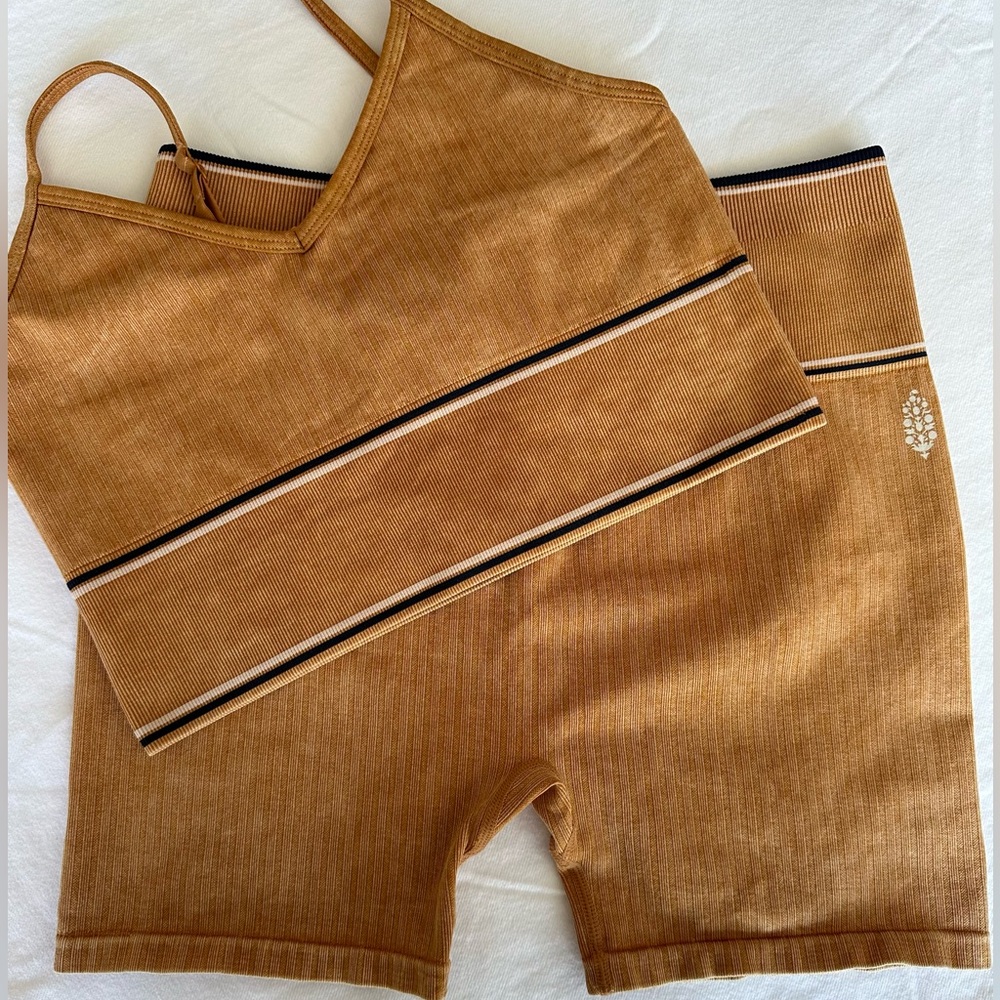 Free People Movement Varsity Tipping Set XS/S NWOT